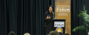Juliette Kayyem at the University Forum - The university of Southern Mississippi