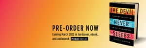 Pre-order banner of "The devil never sleeps" book